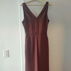 Aritzia Ecoulement V Jumpsuit - Amaretto Size 6